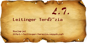 Leitinger Terézia névjegykártya